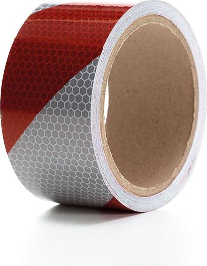 Produktbild Perel Reflektierendes Wabenband 5cm x 5m - Rot/Weiss