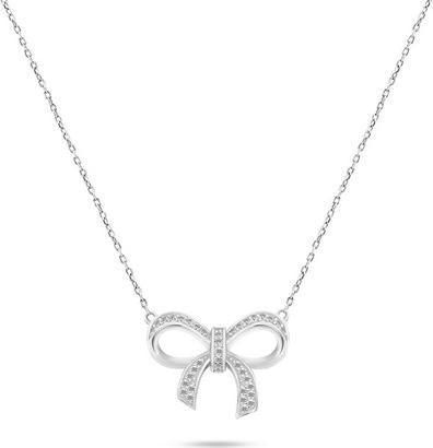 Actual product image Brilio Silver - Charming silver necklace Bow NCL55W