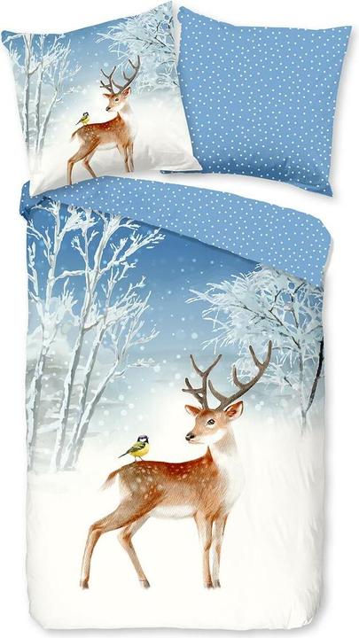 Image du produit Traumschlaf Chevreuil et moineau (Set de linge de lit, 135x200 cm + 80x80 cm)