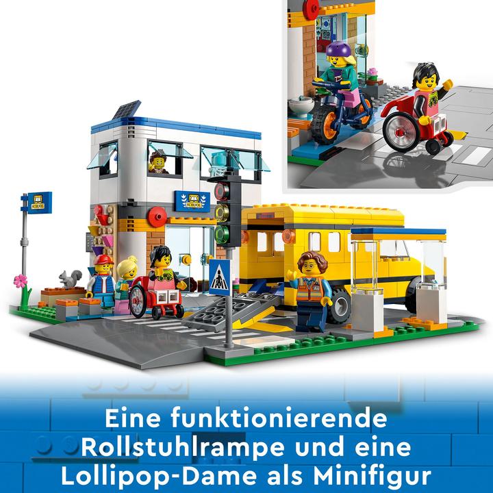 Actual product image LEGO School with school bus (60329, LEGO City)