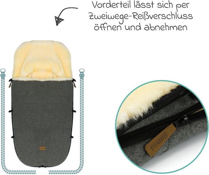 Produktbild Fillikid Fusssäcke für Kinderwagen & Buggys Lammwoll-Fusssack Makalu Wool für Buggy, Sport-