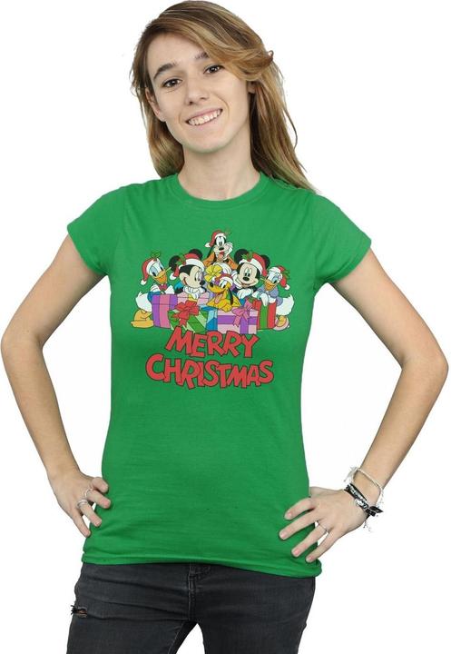 Actual product image Disney Womens/Ladies Mickey Mouse And Friends Christmas Cotton T-Shirt (XL)