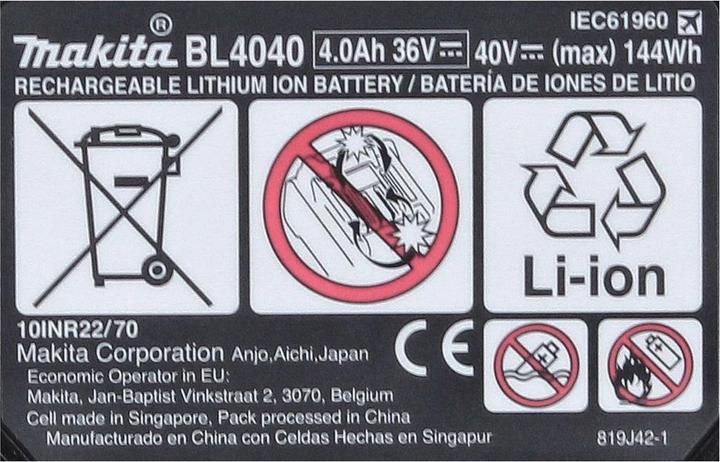 Actual product image Makita Power Source Kit (40 V)