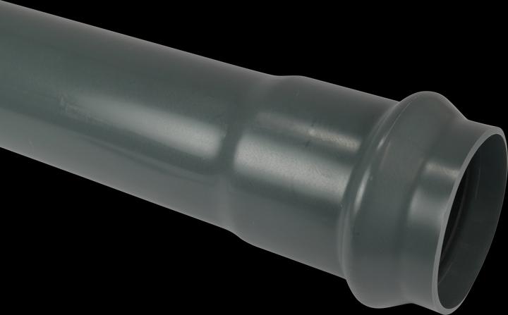 Produktbild Bevo Druckrohr PVC-U 90 mm x 3,5 mm Steckmuffe x Glatt 16bar ISO-PN8 Grau 5m
