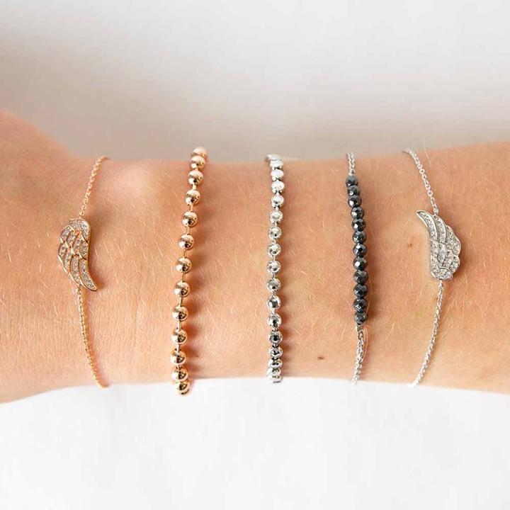 Immagine prodotto Engelsrufer Bracciale in spinello nero (18 cm, Pietra)