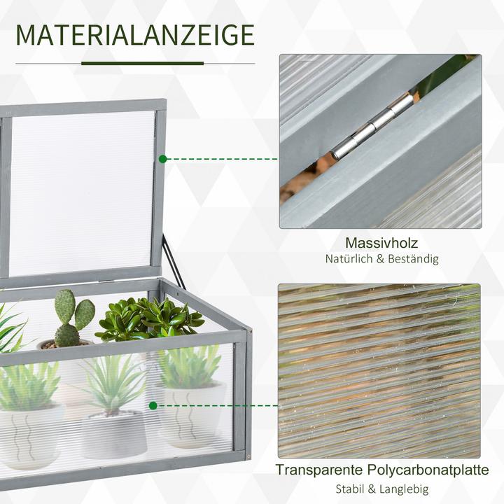 Actual product image Outsunny Cold Frame with Wooden Frame