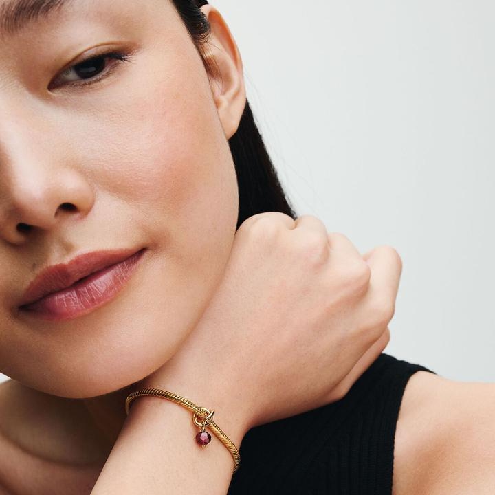 Actual product image Pandora Moments birthstone January (Sterling silver, Metal gold-plated in 14K)