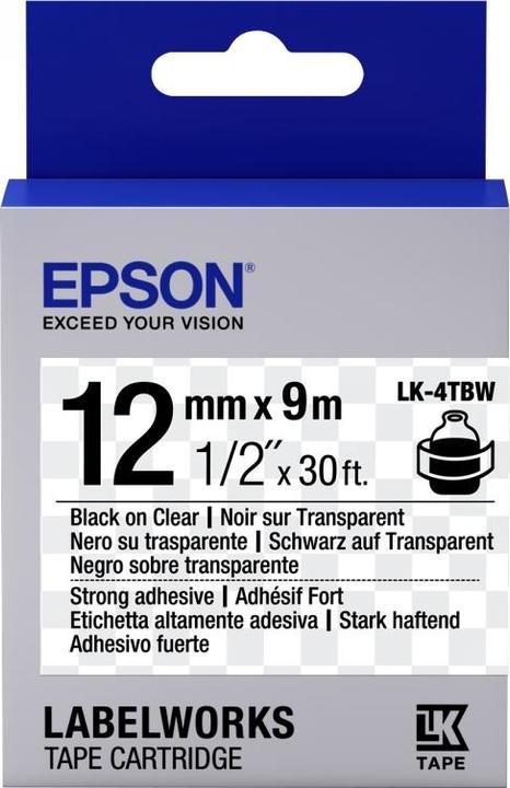 Epson Etikettenkassette Lk-4tbw (1.20 cm, Schwarz)