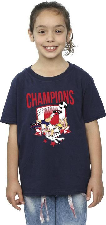 Actual product image Looney Tunes Girls Lola Football Champions Cotton T-Shirt (152, 158)