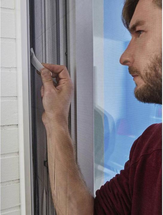 Actual product image tesa 2x COMFORT insect screen for windows, with Velcro tape, self-adhesive, without drilling (100 x 100 cm)