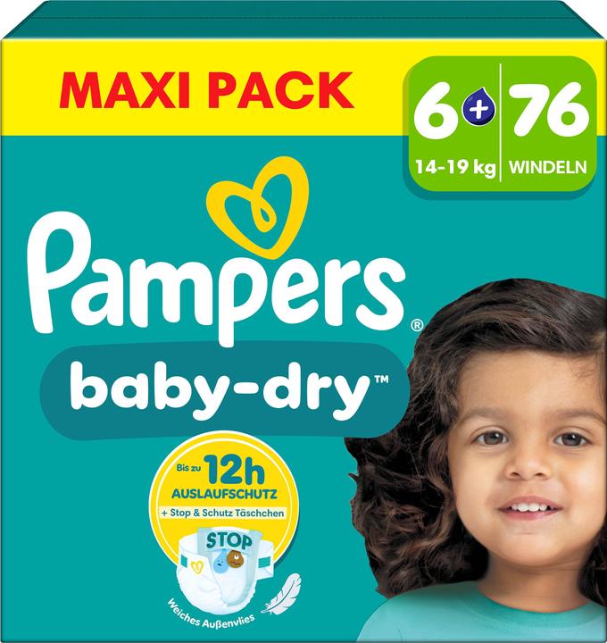 Actual product image Pampers Baby-Dry (Size 6+, Half month box, 76 Piece)