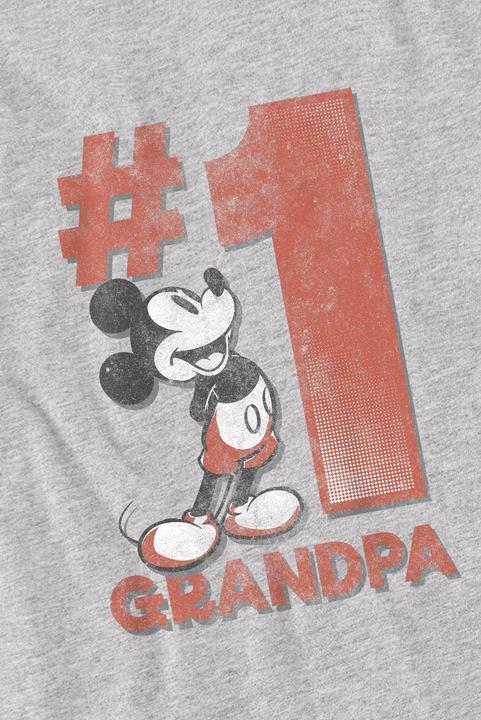 Actual product image Disney Mens Number 1 Grandpa Mickey Mouse T-Shirt (S)