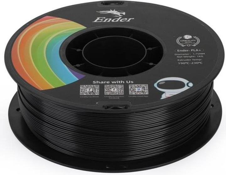 Creality Filament PLA+ (PLA, 1.75 mm, 1000 g, Schwarz)