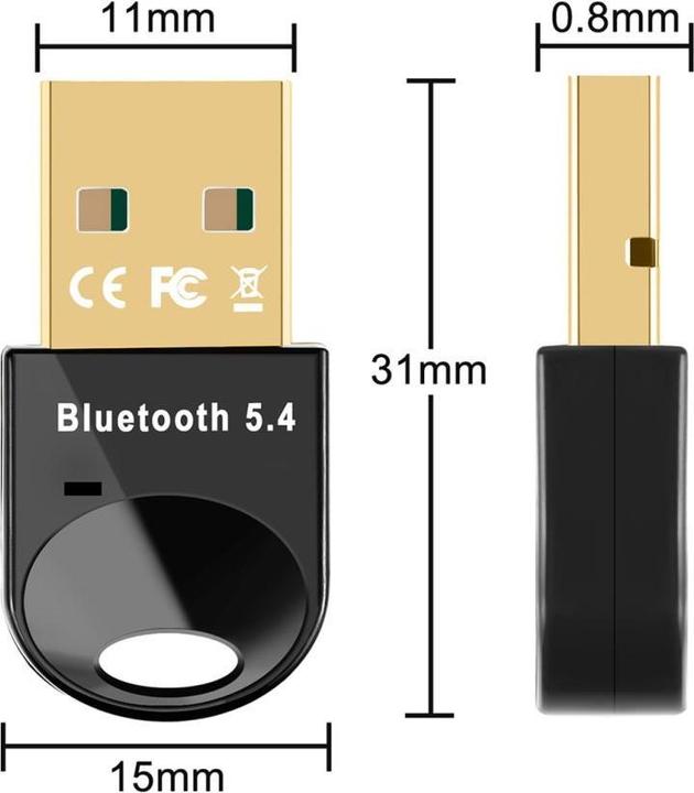Produktbild Wozinsky Mini Bluetooth 5.4 Adapter WUSB54YS USB-A Empfänger Sender für Computer – Schwarz (Sender & Empfänger)