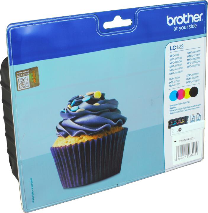 Actual product image Brother LC-123VALBP Value Pack (M, FC, Y, C)