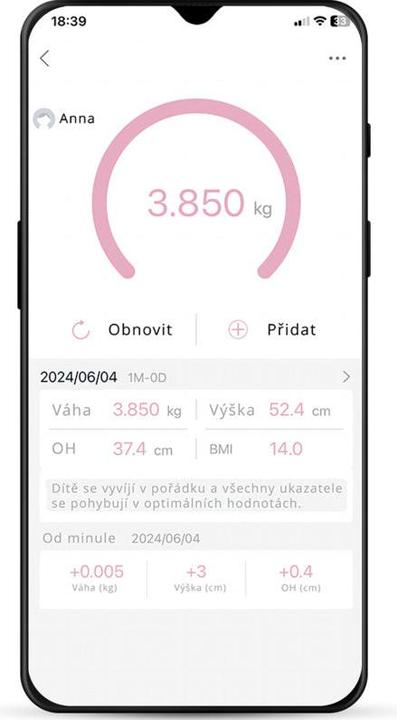 Immagine prodotto ETA Bilancia per bambini | 730690000 MIMI | Peso massimo (capacità) 20 kg | Precisione 5 g | Bianco (20 kg)