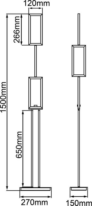 Actual product image Brilliant Ranut LED 24W / STA3 / 3200lm / 3000K / DIM Standleuchte, 3-flammig (3200 lm)