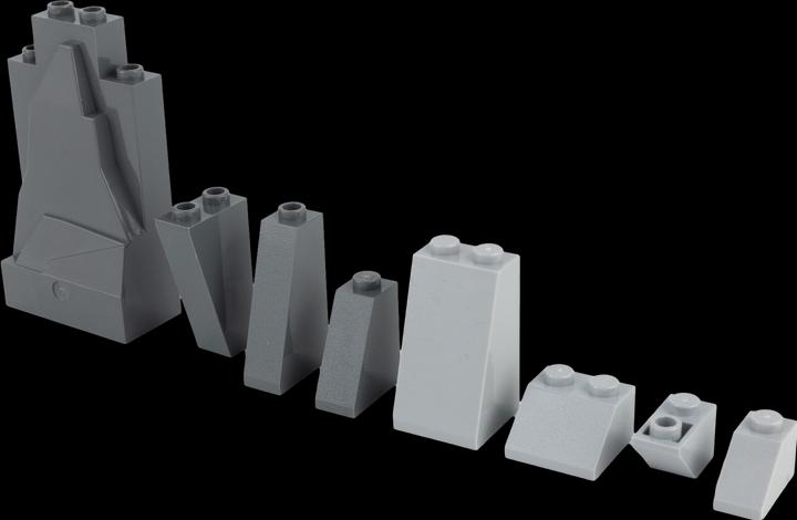 Image du produit LEGO MOC Tuiles gris clair/gris foncé mélangées - Construire montagne/rocher - NOUVEAU! Quantité 2 (LEGO Classic)
