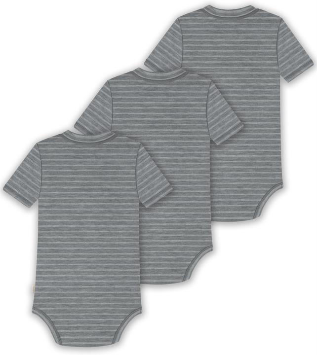 Actual product image Normani Set of 3 baby merino short-sleeved body "Tihoi" - 9315 (80)