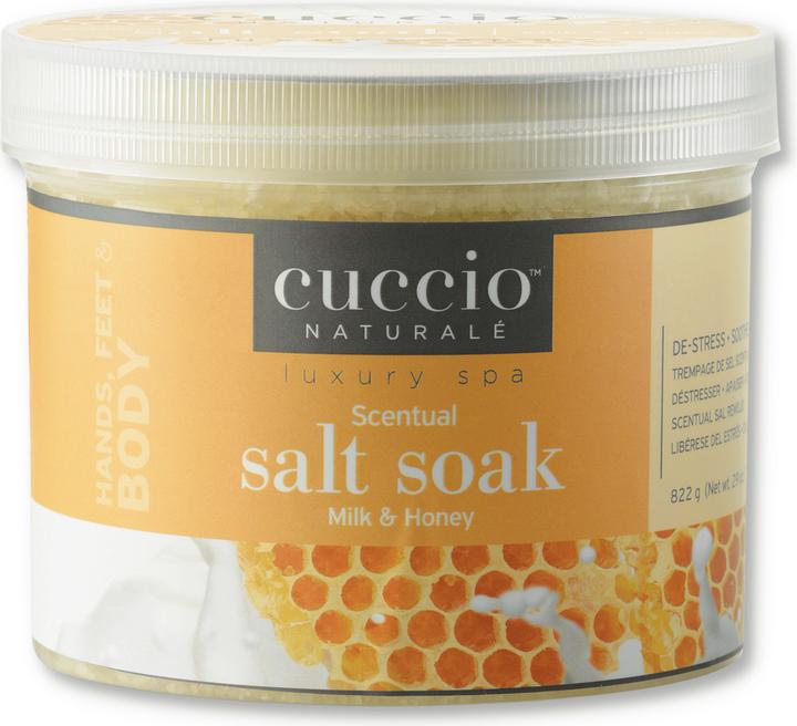 Actual product image Cuccio Scentual Salt Soak - Milk & Honey (Foot bath)