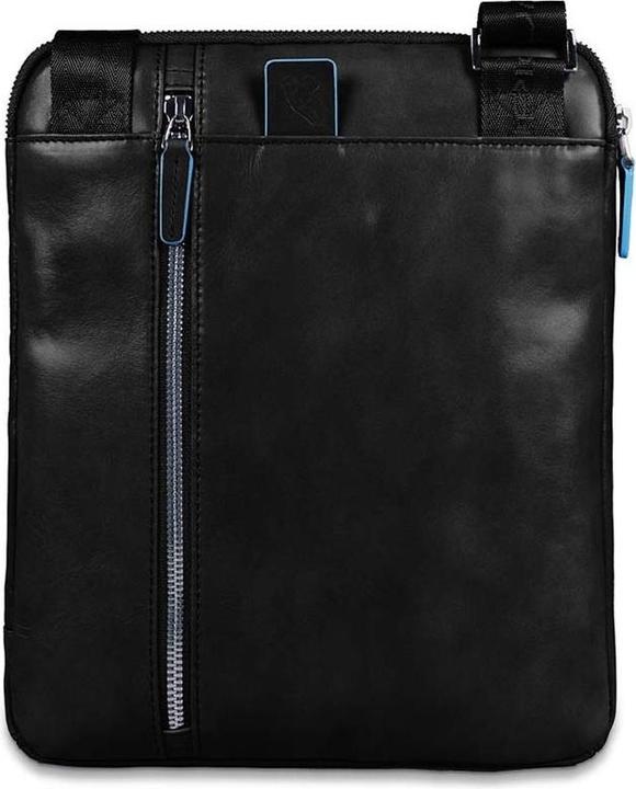 Actual product image Piquadro Blue Square - shoulder bag with double front pocket