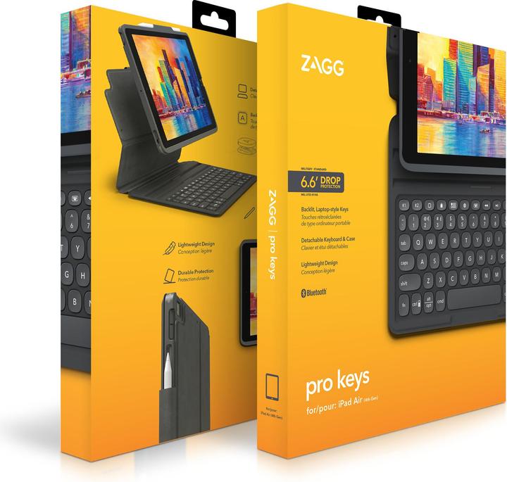 Immagine prodotto Zagg Pro Keys (CH, iPad Pro 11 2018 (1. Gen), iPad Air 2020 (4. Gen), iPad Air 2022 (5a generazione))