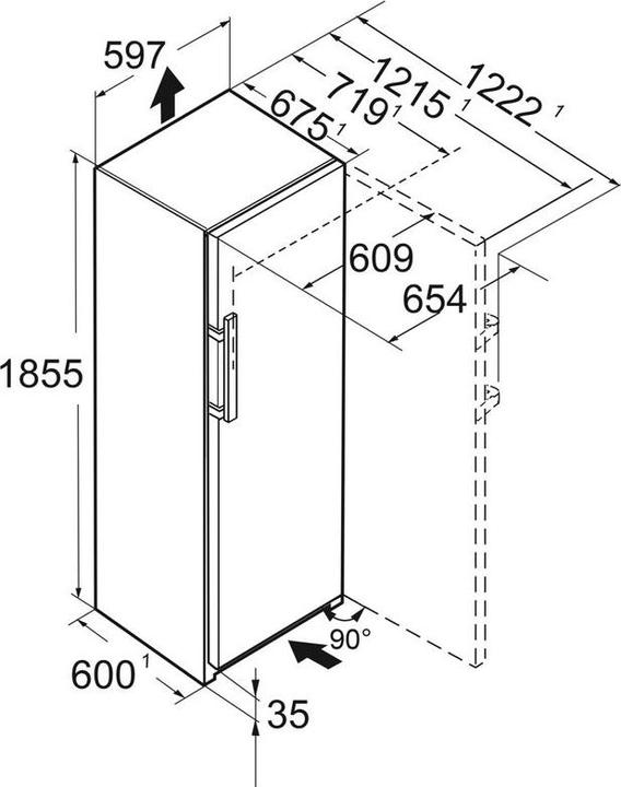 Actual product image Liebherr SFNbsd 529i upright freezer with NoFrost (Stand-alone)
