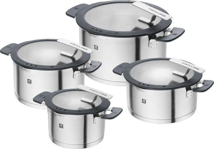 Zwilling 1009149 Simplify stainless steel saucepan set (20 cm, Pan set + pot set, Stainless steel)