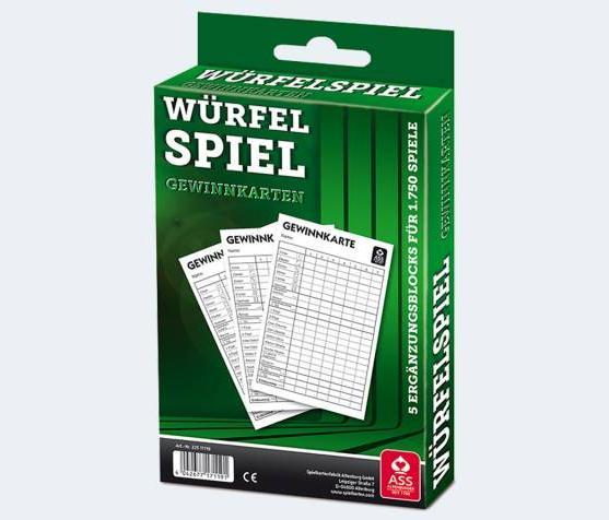 Produktbild ASS Altenburg Altenburg ASS 22517119 Wuerfelspiel Gewinnkarten-Bloecke (Deutsch)