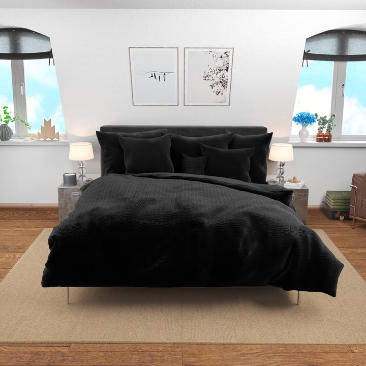 Actual product image Lotus Bettwaren Bed Linen Satin Seersucker uni (Pillowcase, 65 x 100 cm)