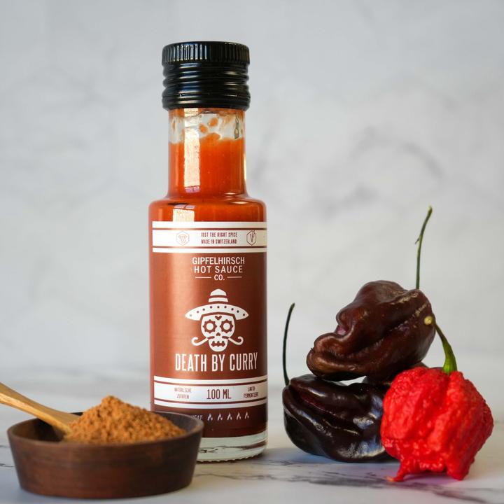 Produktbild Gipfelhirsch Death by Curry - Die Carolina Reaper Hotsauce (230 g)