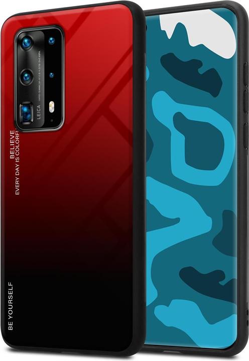 Actual product image Cadorabo TPU 2 colors glass cover (Huawei P40 Pro+)