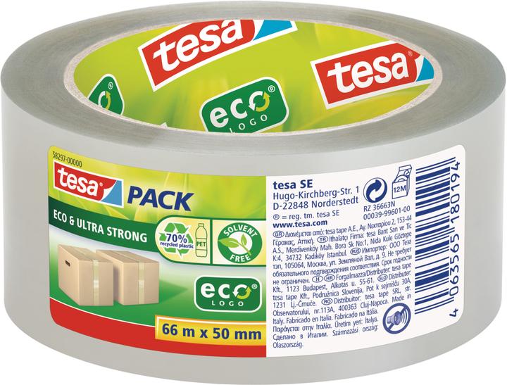Produktbild tesa tesapack® Eco & Ultra Strong Paketklebeband, lösemittelfrei (50 mm)