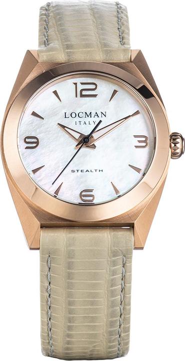 Produktbild Locman Italy Damenuhr Stealth Lady beige/rosé PVD Ref. 0804 (Uhr mit Schmuckstein)