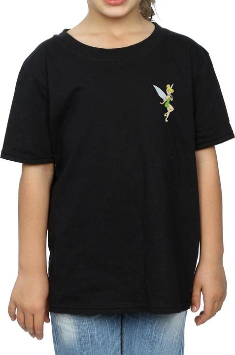 Actual product image Disney Girls Tinkerbell Chest Cotton T-Shirt (116)