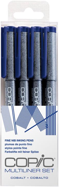 Actual product image Copic Multiliner Cobalt Set, 4 pieces assorted (Cobalt, 4 x)