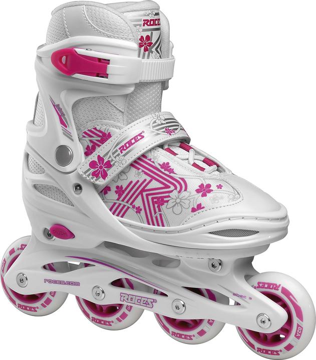 Actual product image Roces Kids inline skates Jockey 3.0 Girl (size: 34.0-37.0 (wheels 70 mm), white/pink) (34)