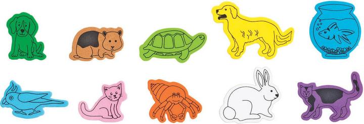 Actual product image Colouring - favourite animal foam shapes, 500 pieces.