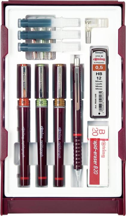 Produktbild Rotring Rapidograph Tuschefüller (Mehrfarbig, 3 x)