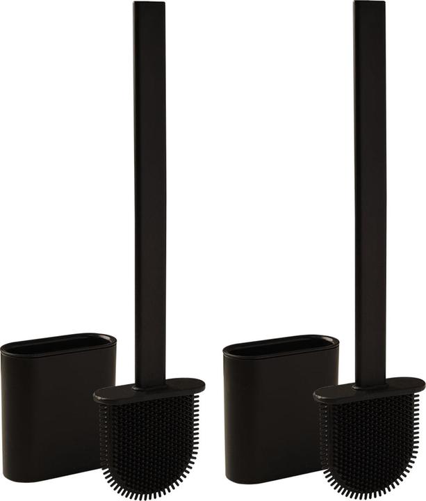 Actual product image Casativo Toilet brush with silicone bristles incl. brush holder, set of 2