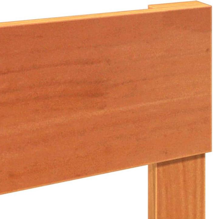 Actual product image VidaXL Solid wood bed Wooden bed Bed pallet bed with headboard 135x190cm pine (135 x 190 cm)