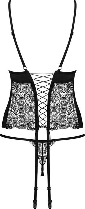 Produktbild Obsessive Sharlotte corset & thong black S/M (S/M)