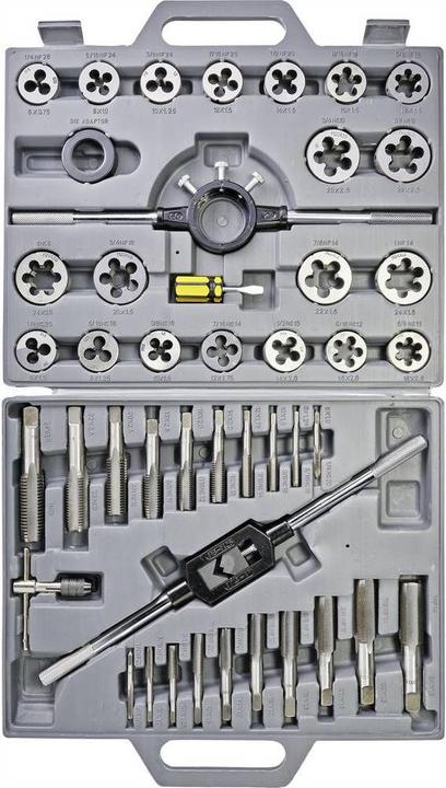 Image du produit Toolcraft Jeu de filières et tarauds de 45 pièces