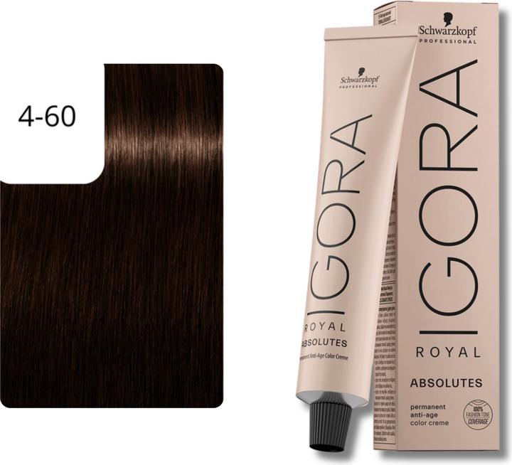 Produktbild Schwarzkopf Professional Igora Royal - 4-60 Mittelbraun Schoko Natur (Braun)