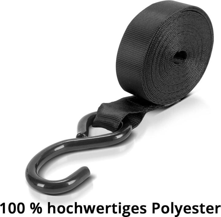Image du produit Stahlwerk Sangle à cliquet avec crochet Lot de 4 5 m x 25 mm 800 kg Sangle d'arrimage