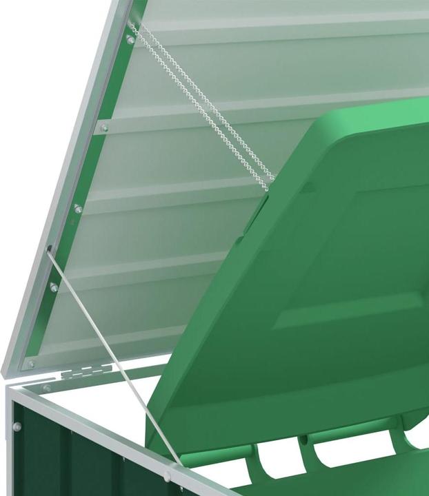 Produktbild VidaXL Mülltonnenbox für 3 Tonnen Grün 216x81x115 cm Stahl