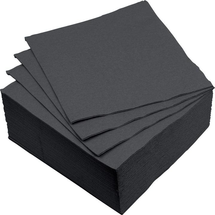 Produktbild Casativo 40er-Set Papier Servietten einfarbig, 2-lagig, schwarz, 38 x 38 cm (40 x, 38 x 38 cm)