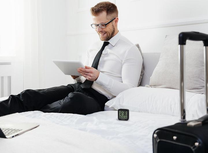 Actual product image Oregon Scientific Explore Scientific RDC 1008 Digital Alarm Clock Black