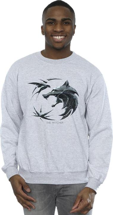 Actual product image Netflix Mens The Witcher Wolf Logo Sweatshirt (S)
