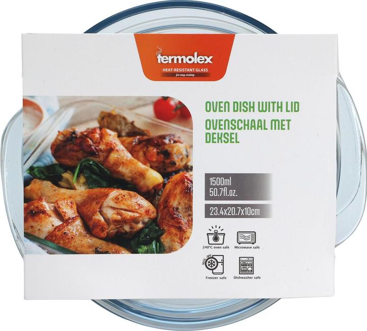 Actual product image Koopman Glass casserole dish with lid 1500 ml